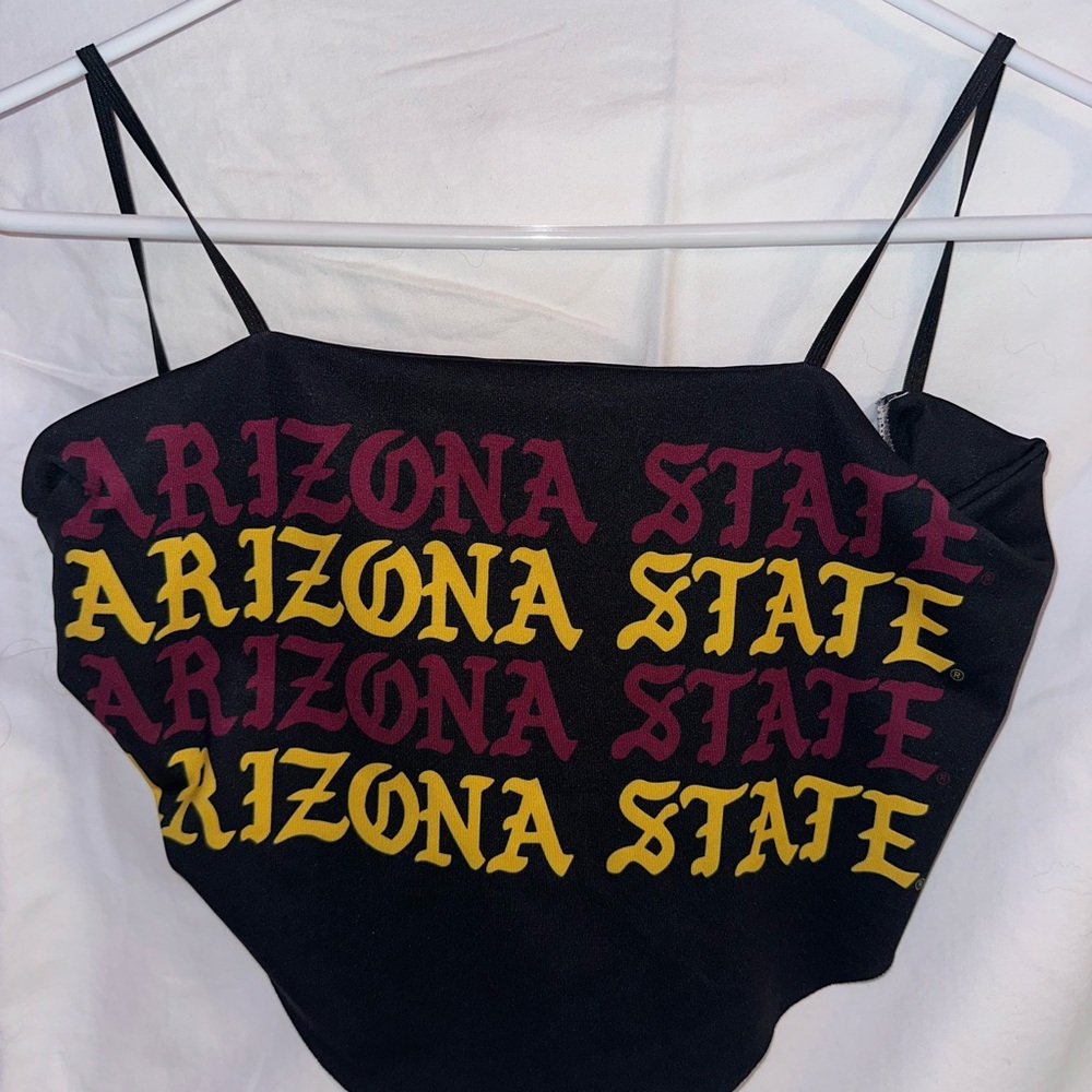 Arizona State Women's Black Crop Top
